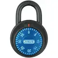 Abus Combination Padlock, Not Resettable Front-Dial Location, 13/16" Shackle Height