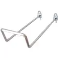 Steel Double Closed Pegboard Hook, Screw In Mounting Type, Silver, Finish: Bright Zinc