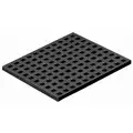Vibration Isolation Pad, Nitrile, 7200 lb Max. Steady Load, 6" Length, 6" Width