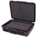 Protective Case: 10 in x 14 3/8 in x 5 5/8 in Inside, Flat, Black, Stationary, 3 lb Wt