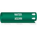 Brady Wrap Around, Plastic Pipe Marker; 8" L x 5" W, Legend: Water