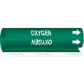 Pipe Marker, Pipe Marker Legend Oxygen, Fits Pipe O.D. 1 1/2 to 2 3/8 in