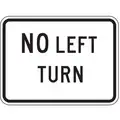 Traffic Sign: 18 in x 24 in Nominal Sign Size, Aluminum, 0.080 in, R3-2P MUTCD