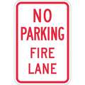 Lyle No Parking Sign: 18 in x 12 in Nominal Sign Size, Aluminum, 0.063 in, R7-3 MUTCD, Diamond