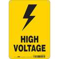 Safety Sign, Sign Format Other Format, High Voltage, Sign Header No Header, Aluminum