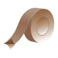 Fiberglass Strip: 18 ft Lg, 3 in Wd, 0.003 in Thick, Tan, Std, Silicone Adhesive Backing