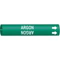 Pipe Marker, Pipe Marker Legend Argon, Fits Pipe O.D. 1 1/2 to 2 3/8 in