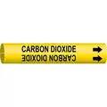 Pipe Marker, Pipe Marker Legend Carbon Dioxide, Fits Pipe O.D. 1 1/2 to 2 3/8 in