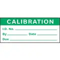 Calibration Label, Polyester, Height: 1/2" x Width: 1", 350 PK