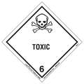 Toxic Class 6 DOT Container Label, Height: 4", Width: 4"