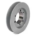 Standard V-Belt Pulley: Iron, 1 Groove, 6 3/4 in Outside Dia, Quick Detachable, Plain