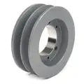 Standard V-Belt Pulley: Iron, 2 Groove, 6 61/64 in Outside Dia, Quick Detachable