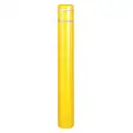 60" H Low Density Polyethylene Bollard Cover For Post Size with 10-7/8" dia, Yellow