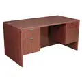Regency Office Desk: Legacy Series, 60 in Overall W, 29 in, 30 in Overall Dp, Mahogany Top