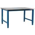 Bolted Workbench, Stainless Steel, 30 in Depth, 30 in to 36 in Height, 60 in Width, 6,600 lb Load Ca