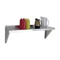 Wall Shelf: 48 in x 12 in x 13 in, 48 in x 12 in, 225 lb Load Capacity, Aluminum, Unfinished