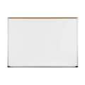 Balt Dry Erase Board: Wall Mounted, 48 in Dry Erase H, 96 in Dry Erase W, 1 in Dp, Silver, White, Gloss