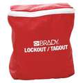 Brady Lockout Pouch: Unfilled, Portable, 0 Components, 0 Padlocks Included, Pouch, Red, 8 in Case Ht