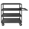 Order-Picking Utility Cart with Lipped Metal Shelves, Load Capacity 3,000 lb, Number of Shelves 4