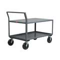 Jamco Low-Profile Utility Cart with Lipped & Flush Metal Shelves, Load Capacity 4,800 lb