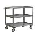 Jamco Corrosion-Resistant Utility Cart with Lipped Metal Shelves, Load Capacity 1,200 lb