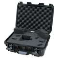 Protective Case: 9 1/4 in x 13 3/4 in x 6 1/4 in Inside, Pick and Pluck, Black, 4 lb Wt