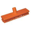 10-3/4" L Polyester Replacement Brush Head Deck Brush, Orange