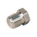Hex Head Plug: Carbon Steel, 1/8" Pipe Size, Male NPT, 9/16" Overall Lg
