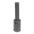 Impact Socket Bit, Metric, Drive Size 3/8", Overall Length 2-23/32", Tip Size 8 mm, Hex