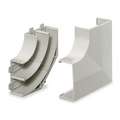 Hubbell Wiring Device-Kellems Flat Elbow Base and Cover: Wall-Trak, Plastic, Off White