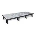 Structural Plastics Dunnage Rack: Assembled, Snap-Together, 12 in x 36 in x 96 in, Polyethylene
