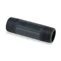 Nipple: PVC, 4 in Nominal Pipe Size, 2 22/25 in Overall Lg, Threaded on Both Ends, Schedule 80, Gray