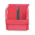Quantum Storage Systems Bin: 19 3/4 in Overall Lg, 12 3/8 in x 11 7/8 in, Red, Stackable