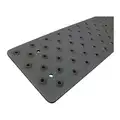Stair Tread Cover: Black, Aluminum, Fasteners Install with, 3 3/4 in Dp, 48 in Wd