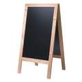 American Metalcraft Sandwich Board: Not Adj, Lacquered Wood, Natural