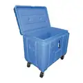 Insulated Bulk Container, Blue, 27 1/2 inH x 39 7/16 inL x 43 inW, 1EA