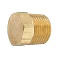 Hex Head Plug: Brass, 3/8 in Fitting Pipe Size, Male NPT, 7/8 in Overall Lg, Plug