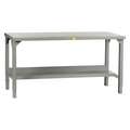 Workbench: 4,500 lb Load Capacity, 60 in Wd, 36 in Dp, 27 in to 41 in, Gray