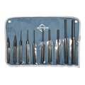 Mayhew Drive Pin Punch Set: 3/32 in_1/8 in_5/32 in_3/16 in_7/32 in_1/4 in Tip Size, 10 Pieces, SAE