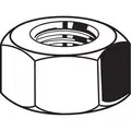 Hex Nut,M10-1.25,Class 8,St,Yp,