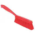 Vikan Soft-Stiff Bristle Bench Brush, 6.5 inch, Red
