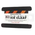 K1 Series Ice Cleat Spacer: Mid-Sole Footwear Coverage, Rubber, 3 in L x 2-1/8 in W x 1/4 in H, Black, 1 PR