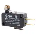 Honeywell 3A @ 240V Lever, Roller, Short Miniature Snap Action Switch; Series V7