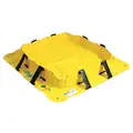 Enpac Snap Wall Containment Berm: 10 ft. W x 10 ft. L, 501 gal Spill Capacity, gal., PVC, Black/Yellow