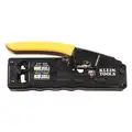 Klein Tools Ratchet Crimper: For Voice and Data Cable, Uninsulated, CAT3/CAT5e/CAT6 Capacity, Cuts