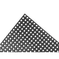 Antifatigue Mat: 24 in x 3 ft, 7/8 in Thick, Raised Diamond Studs, Black, Natural Rubber
