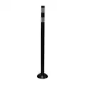 Delineator Post: Meets MUTCD Requirements, Permanent, Black, 48 in Overall Ht, Flat Top, 2 lb Wt