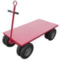 Towable Wagon Truck with Flush Metal Deck, Solid, 2,500 lb Load Capacity
