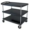 Metro Utility Cart with Lipped Plastic Shelves, 500 lb Load Capacity, Number of Shelves 3