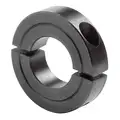 Black Oxide Steel Shaft Collar, Clamp Collar Style, Standard Dimension Type, 1-1/4" Bore Dia.